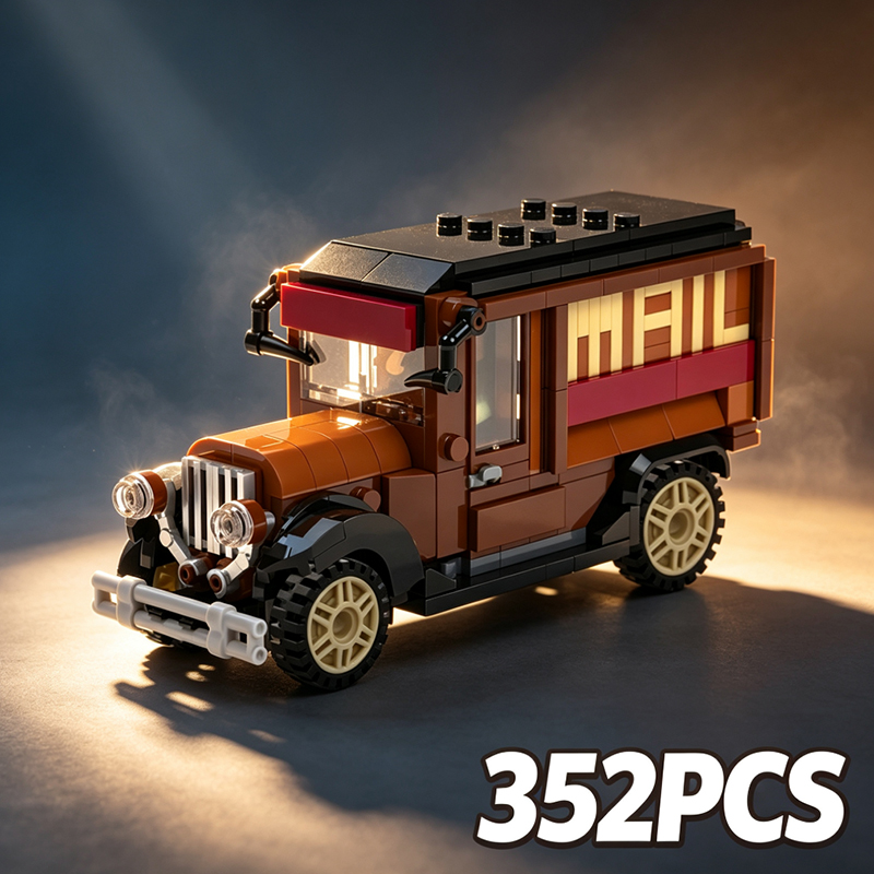 Vintage Toys Collector - 352PCS Vintage Mail Van MOC Building
