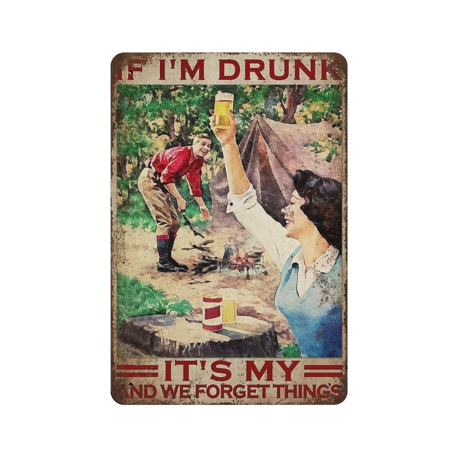 Vintage Things Collection - Durable Thick Collectable Metal Sign,If I'm