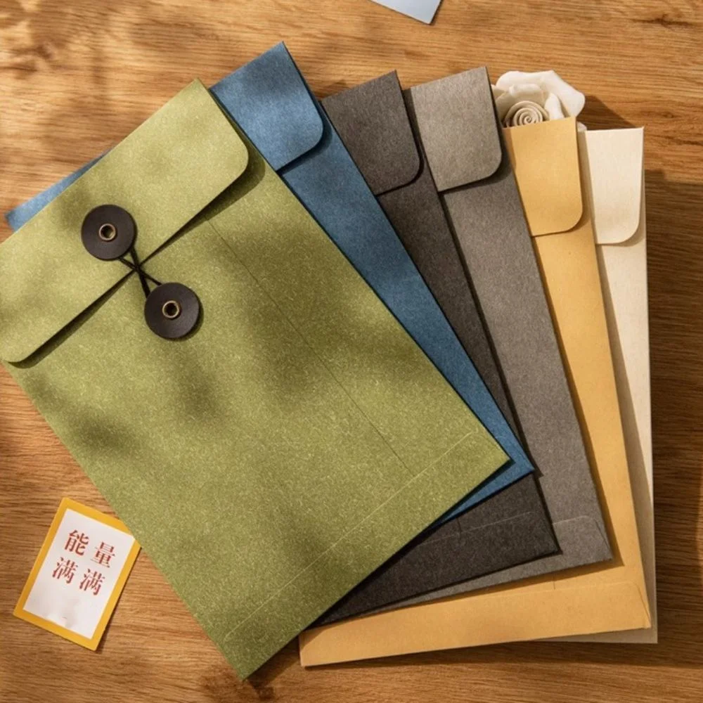 Vintage Collectible Cards - A4/A5 Kraft Paper Envelopes with String