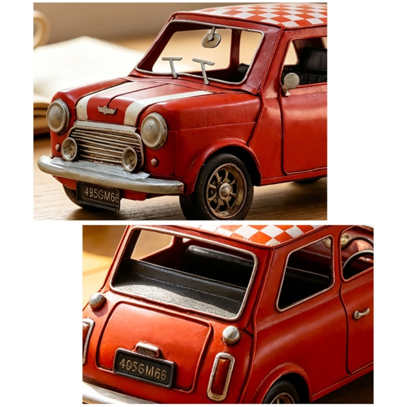 Vintage Collectible Christmas Ornaments - Bronze Classical Car Model Handcrafted Collections