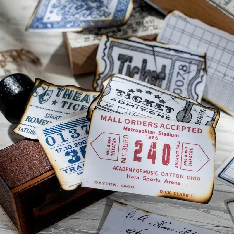 Vintage Collectible Magazines - 20 Pcs Vintage Stamp Illustration Sticker