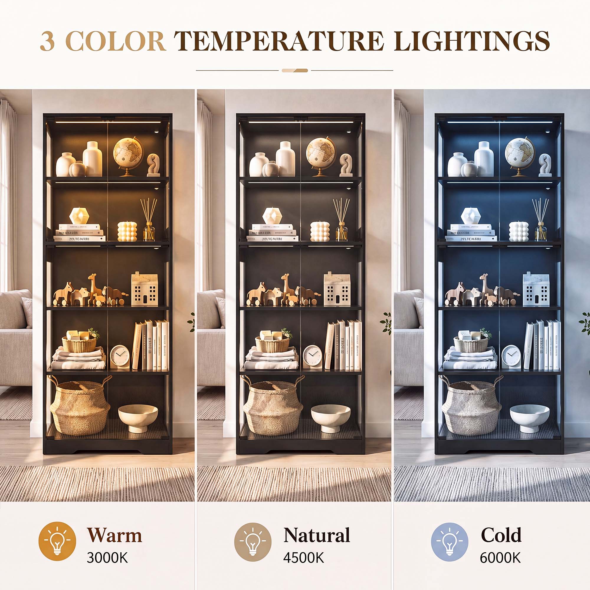 TCGBKAF 5‑Tier Display Cabinet - огляд і ціна Collectible & Vintage Dolls For Halloween