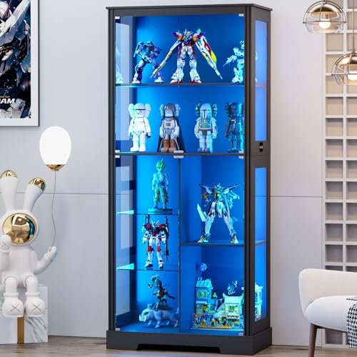 71'' Display Cabinet with 5-Ti - огляд і ціна Collectible & Vintage Dolls For Halloween