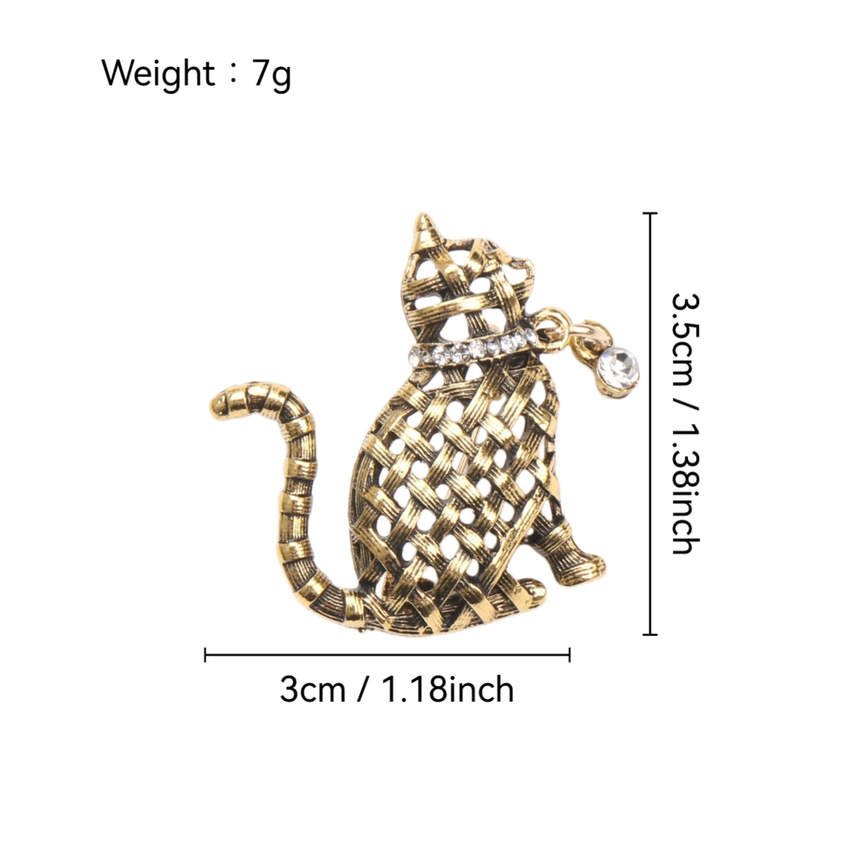 Ornate Woven Cat Brooch Collec - огляд і ціна Collectible Vintage Brooches