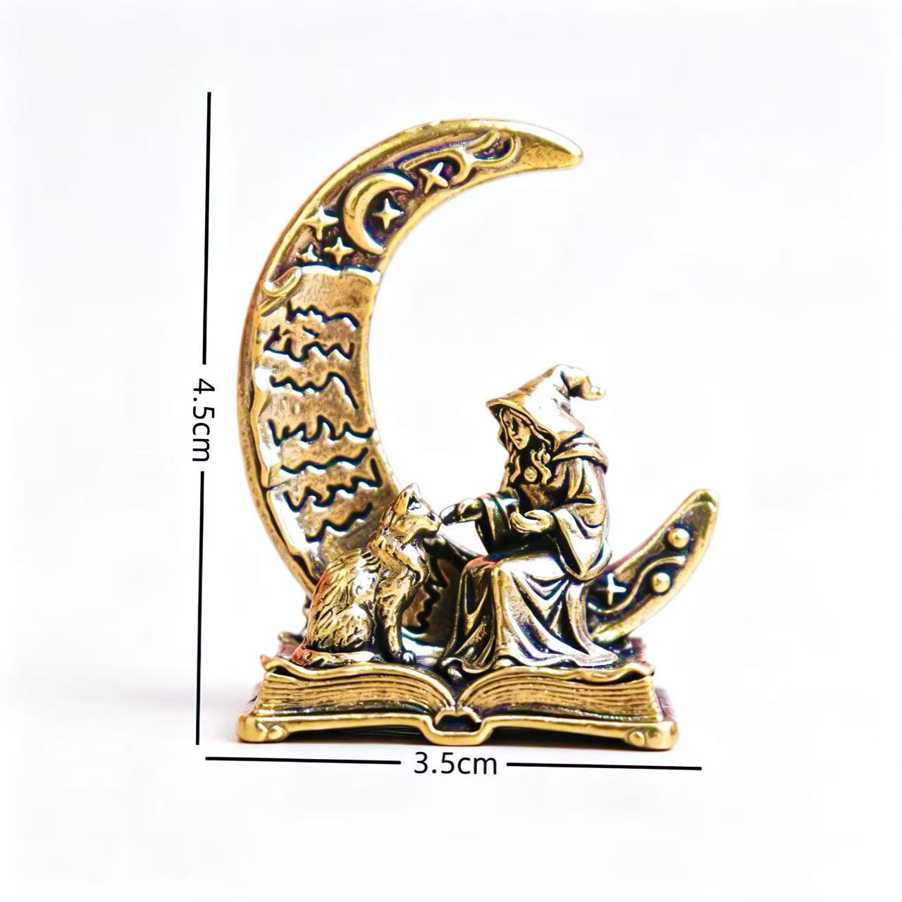 Brass Moon Witch Decoration St - огляд і ціна Vintage Collectible Figurines