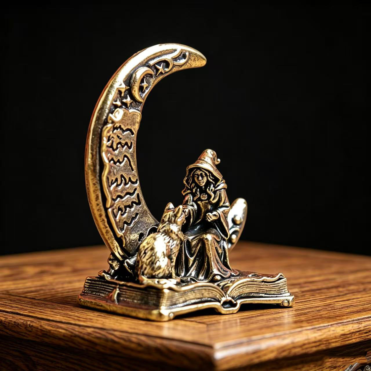 Brass Moon Witch Decoration St - огляд і ціна Vintage Collectible Figurines
