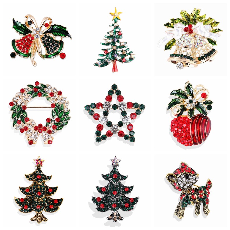 Vintage Rhinestone Christmas B - огляд і ціна Collectible Vintage Brooches