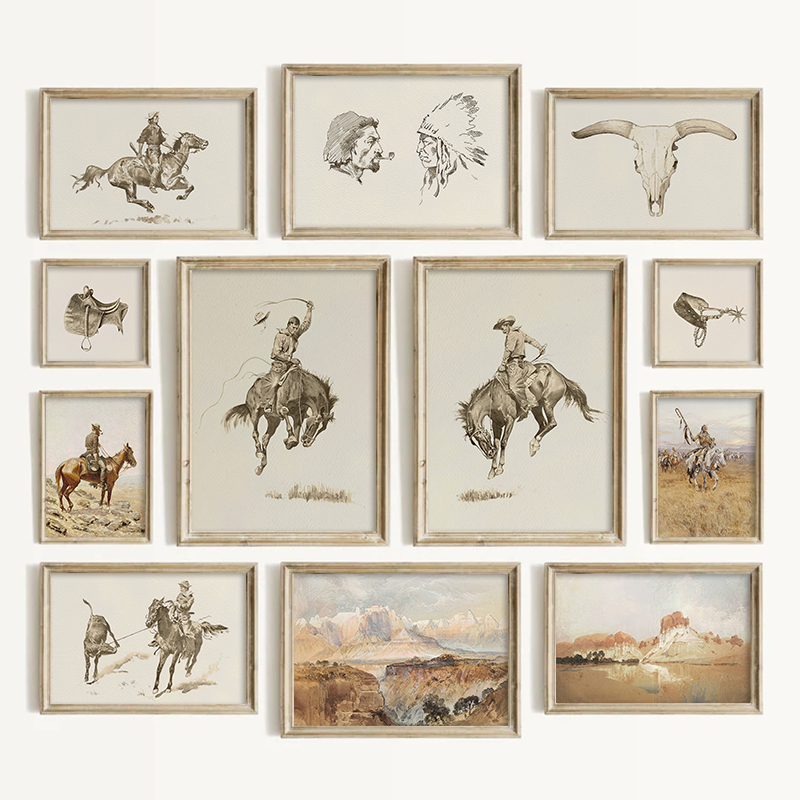 Southwestern Style Cowboy Wall - огляд і ціна Vintage Things Collection