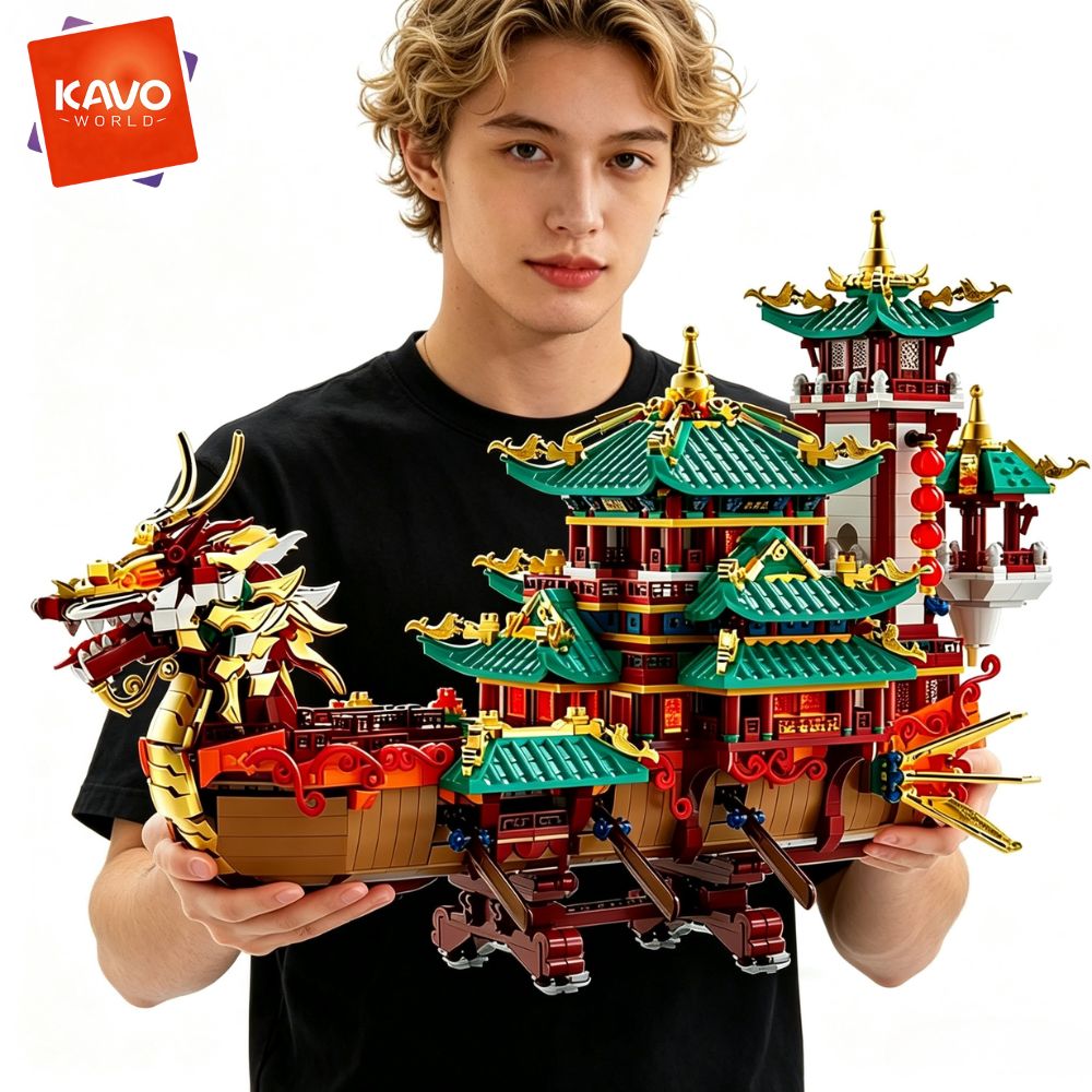 KAVOWORLD 2453pcs Dragon Boat  - огляд і ціна Vintage Toys Collector