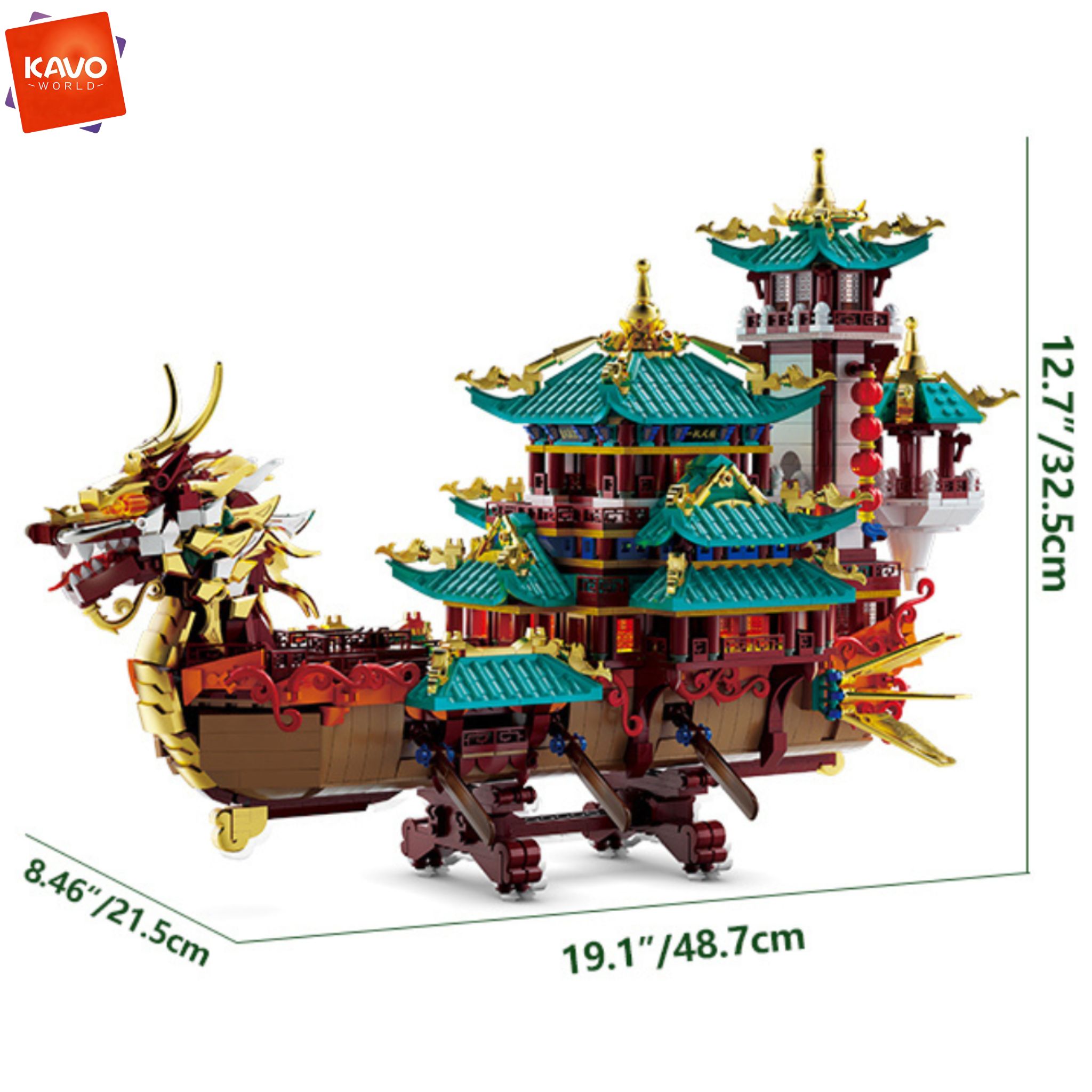 KAVOWORLD 2453pcs Dragon Boat  - огляд і ціна Vintage Toys Collector