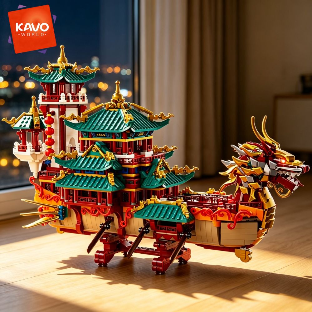 KAVOWORLD 2453pcs Dragon Boat  - огляд і ціна Vintage Toys Collector