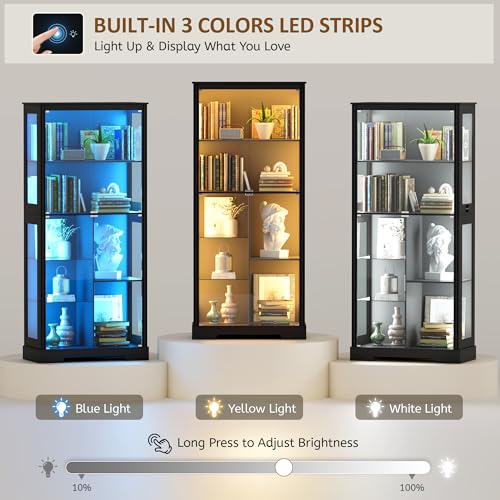 71” Glass Display Cabinet with - огляд і ціна Collectible & Vintage Dolls For Halloween