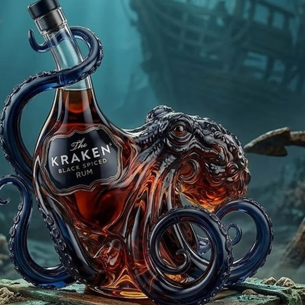 Octopus Whiskey Decanter Goose - огляд і ціна Vintage Collectible Glassware