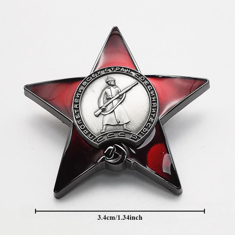 1Pc Red Star Badge Lapel Pins  - огляд і ціна Collectible Vintage Brooches