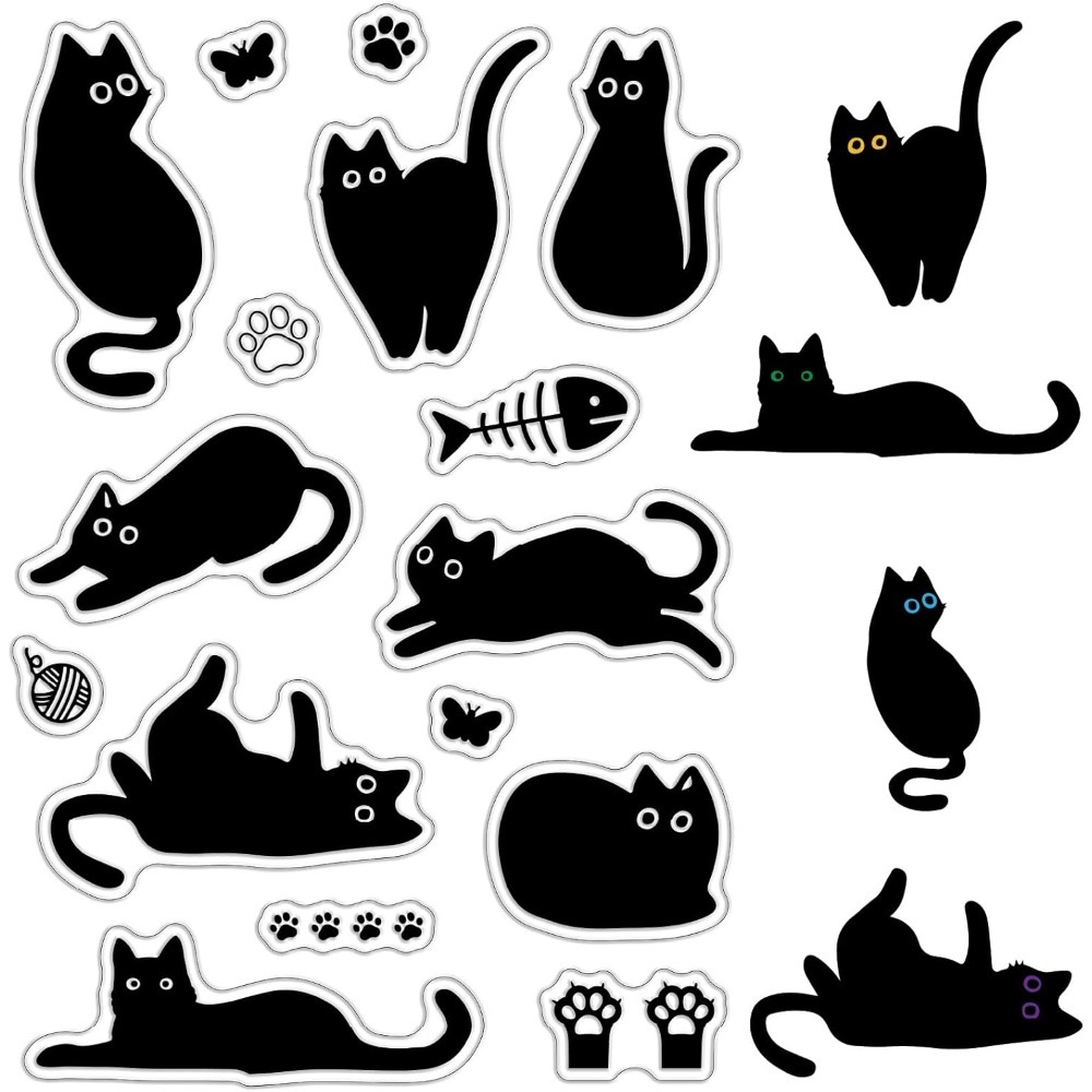Black Cat Clear Rubber Stamps  - огляд і ціна Vintage Collectible Magazines